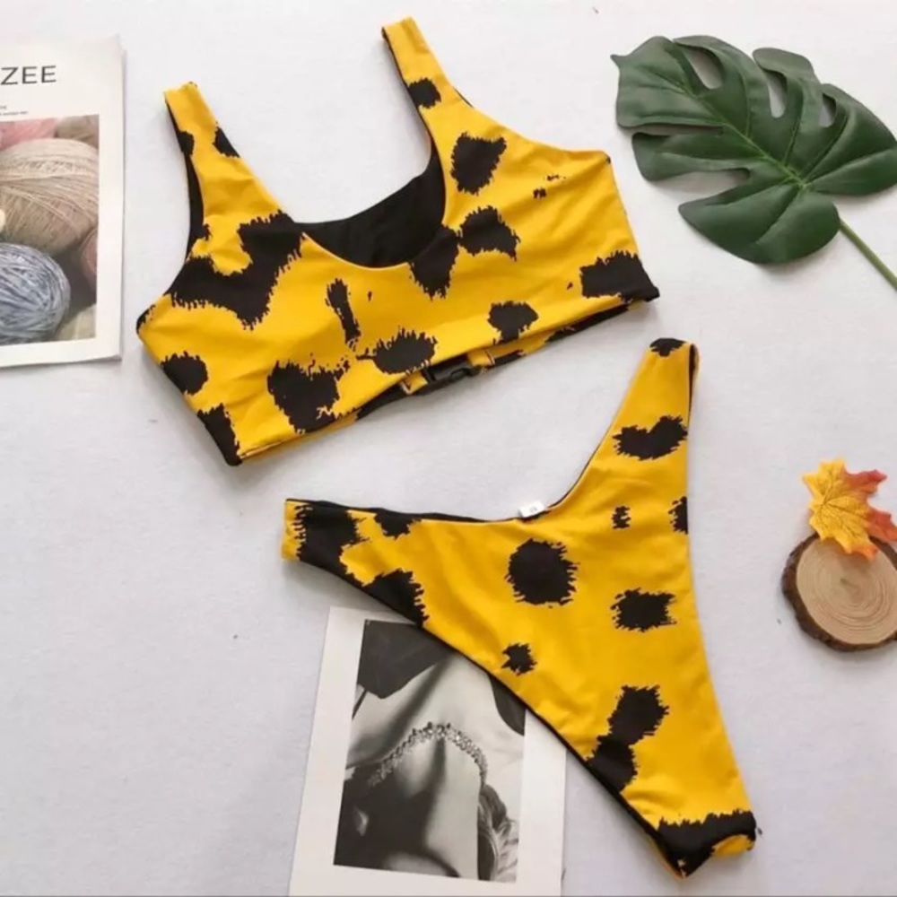 NEW! Yellow Brazilian Buckle Bikini - Picture 3 of 5